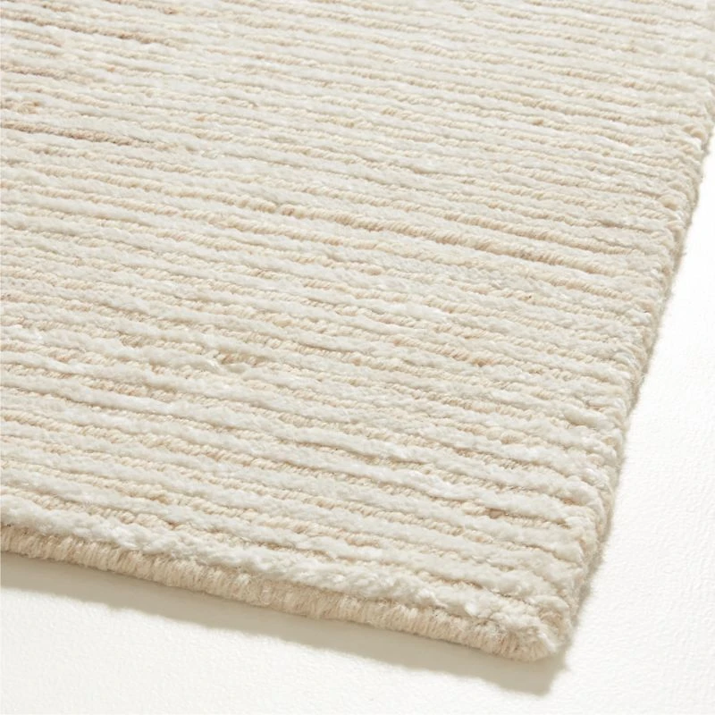Antibes Wool and Viscose Hand-Knotted Sand Area Rug 6'x9'