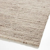 Antibes Wool and Viscose Hand-Knotted Taupe Brown Area Rug 6'x9'