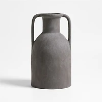 Antiguo Black Terracotta Vase 15"