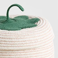 Apple and Strawberry Cotton Rope Fruit Bin Set