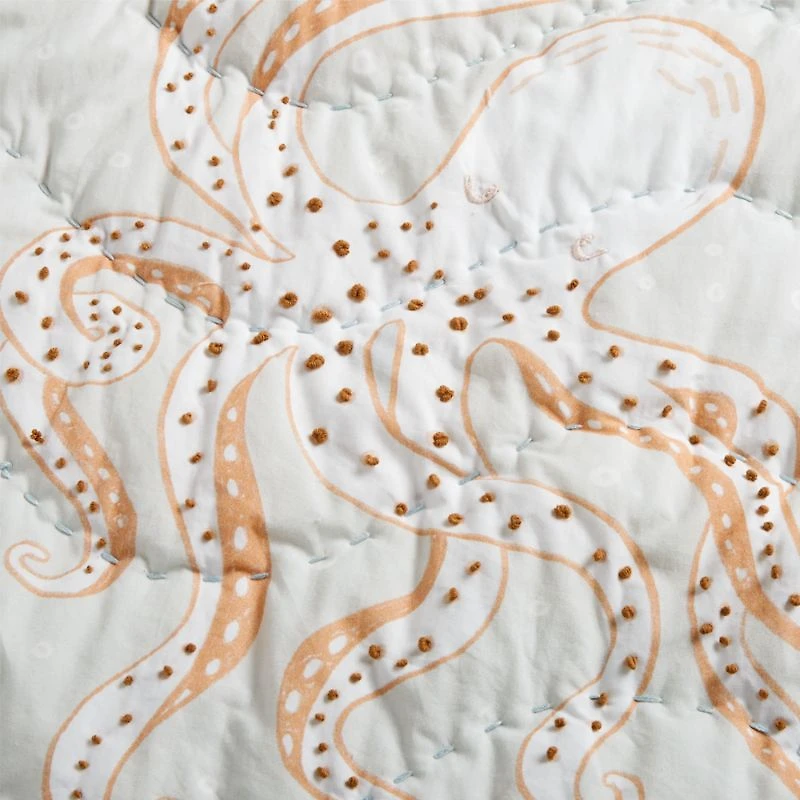Aquatic Life Organic Cotton Baby Crib Quilt