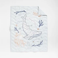 Aquatic Life Organic Cotton Baby Crib Quilt
