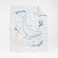 Aquatic Life Organic Cotton Baby Crib Quilt
