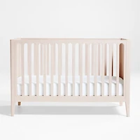 Archie Whitewashed Ash Wood Convertible Baby Crib