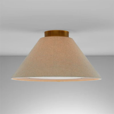 Arcinela Conical Linen Flush Mount Light
