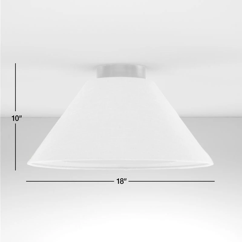 Arcinela Conical Linen Flush Mount Light