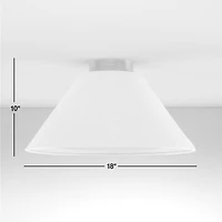 Arcinela Conical Linen Flush Mount Light