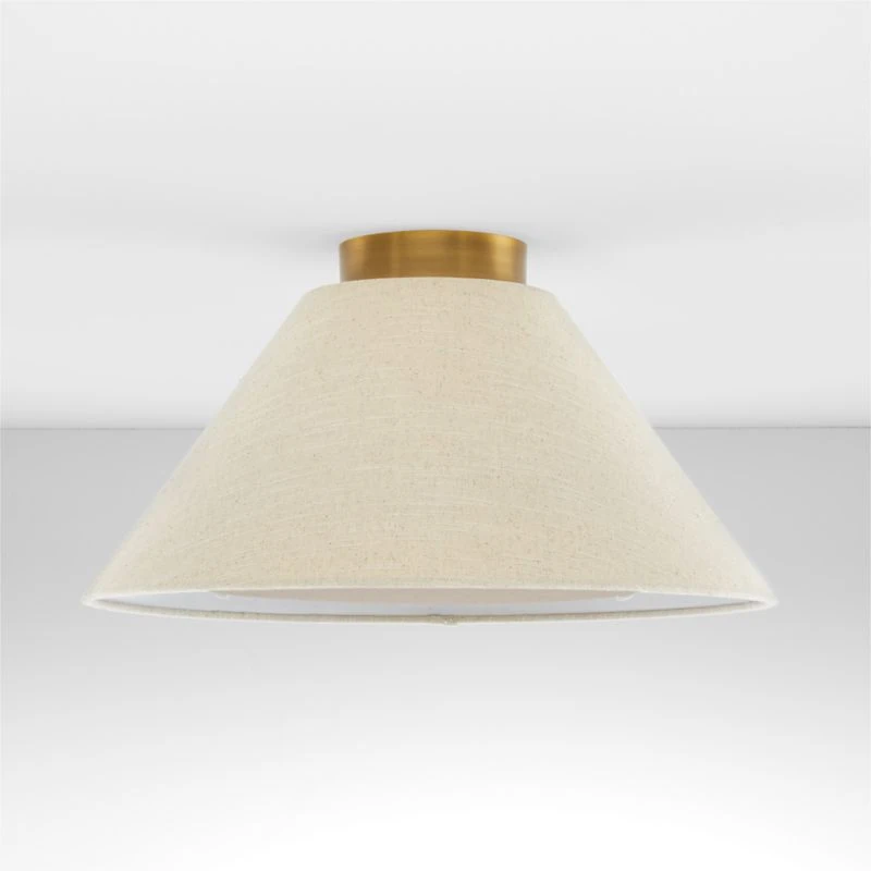 Arcinela Conical Linen Flush Mount Light