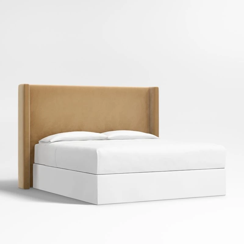 Arden Camel Brown Upholstered Queen Headboard