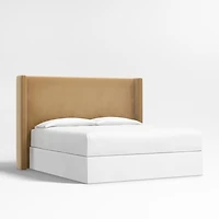 Arden Camel Brown Upholstered Queen Headboard