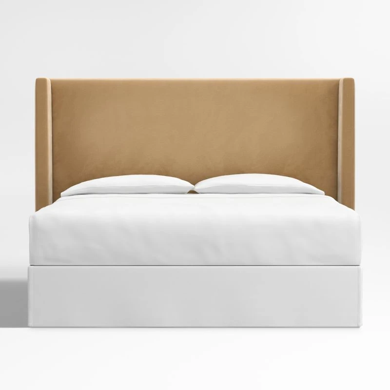 Arden 60" Camel Brown Upholstered Queen Headboard