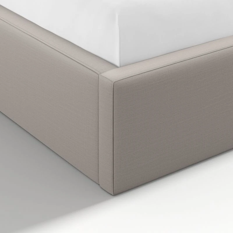 Arden Graphite Grey Upholstered Queen Bed with 52" Headboard
