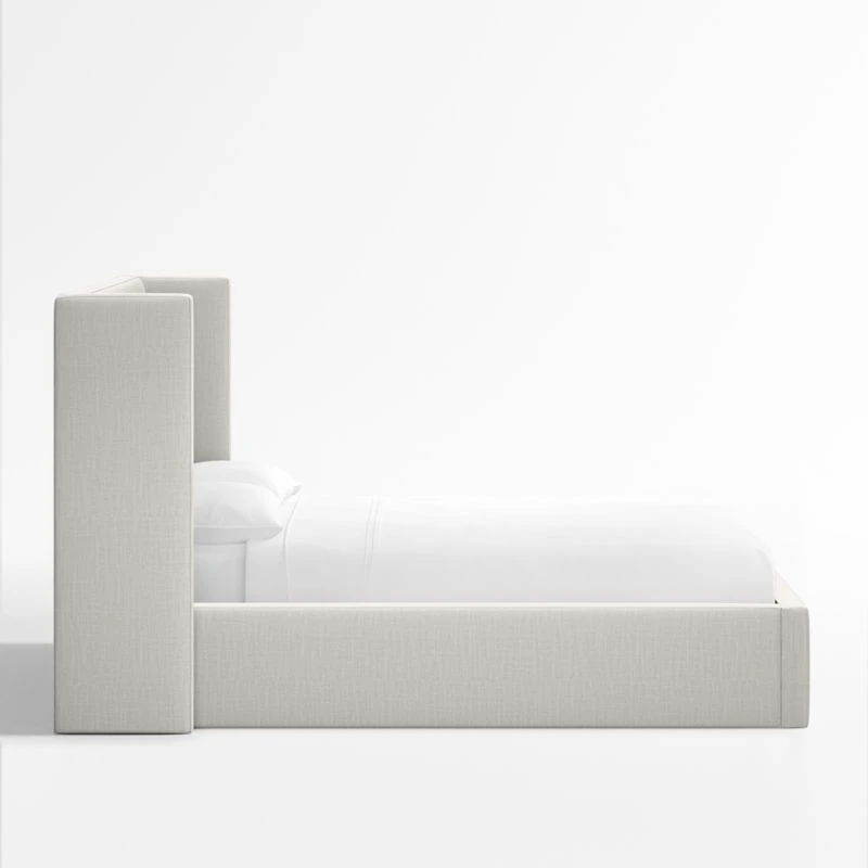 Arden Ivory Upholstered Queen Bed with 52" Headboard