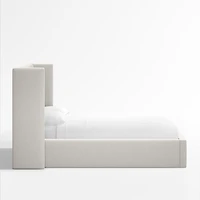Arden Ivory Upholstered Queen Bed with 52" Headboard