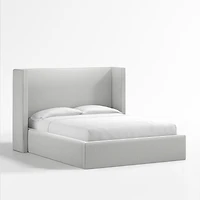Arden Oyster Grey Upholstered Queen Bed with 52" Headboard