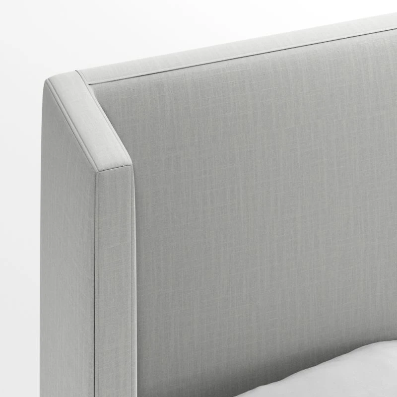 Arden Oyster Grey Upholstered Queen Bed with 52" Headboard