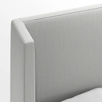 Arden Oyster Grey Upholstered Queen Bed with 52" Headboard