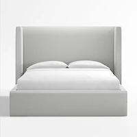 Arden Oyster Grey Upholstered Queen Bed with 52" Headboard