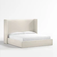 Arden Beige Upholstered King Bed with 60" Headboard
