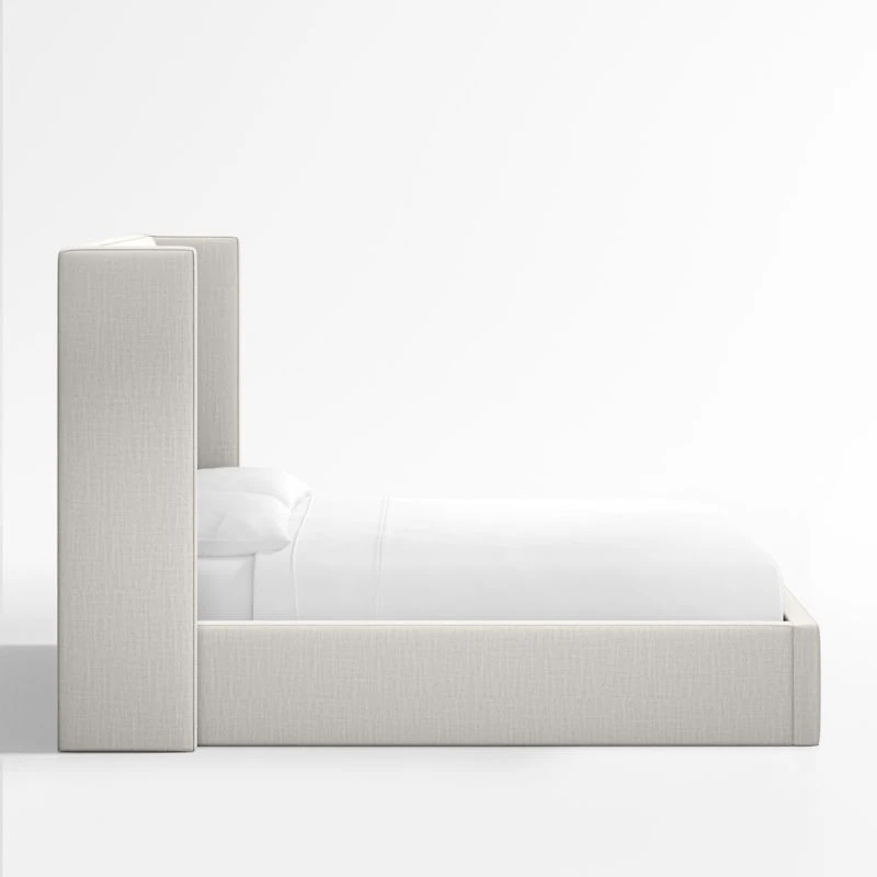 Arden Ivory Upholstered King Bed with 60" Headboard
