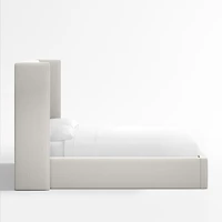 Arden Ivory Upholstered King Bed with 60" Headboard