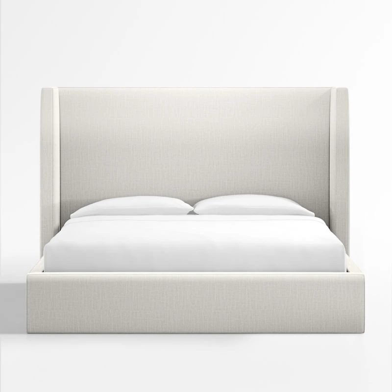 Arden Ivory Upholstered King Bed with 60" Headboard