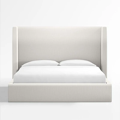 Arden Ivory Upholstered King Bed with 60" Headboard