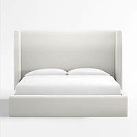 Arden Ivory Upholstered King Bed with 60" Headboard