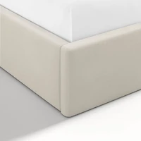 Arden Beige Upholstered King Bed with 60" Headboard