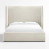 Arden Beige Upholstered King Bed with 60" Headboard