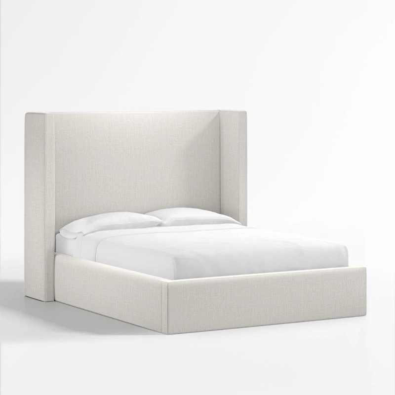 Arden Ivory Upholstered Queen Bed with 60" Headboard
