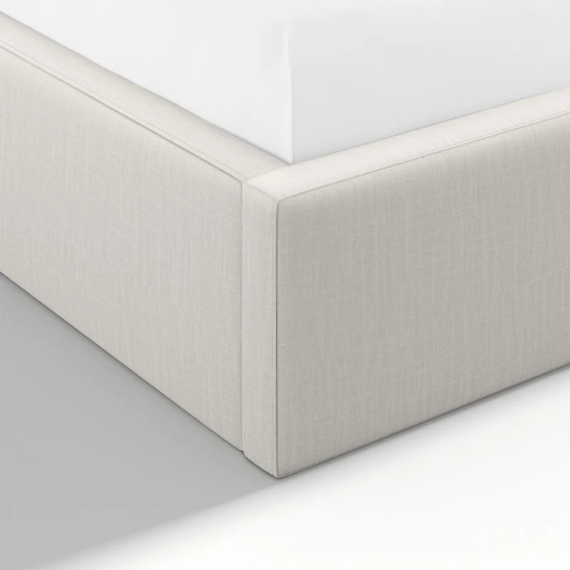 Arden Ivory Upholstered Queen Bed with 60" Headboard