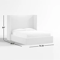 Arden Oyster Grey Upholstered Queen Bed with 60" Headboard