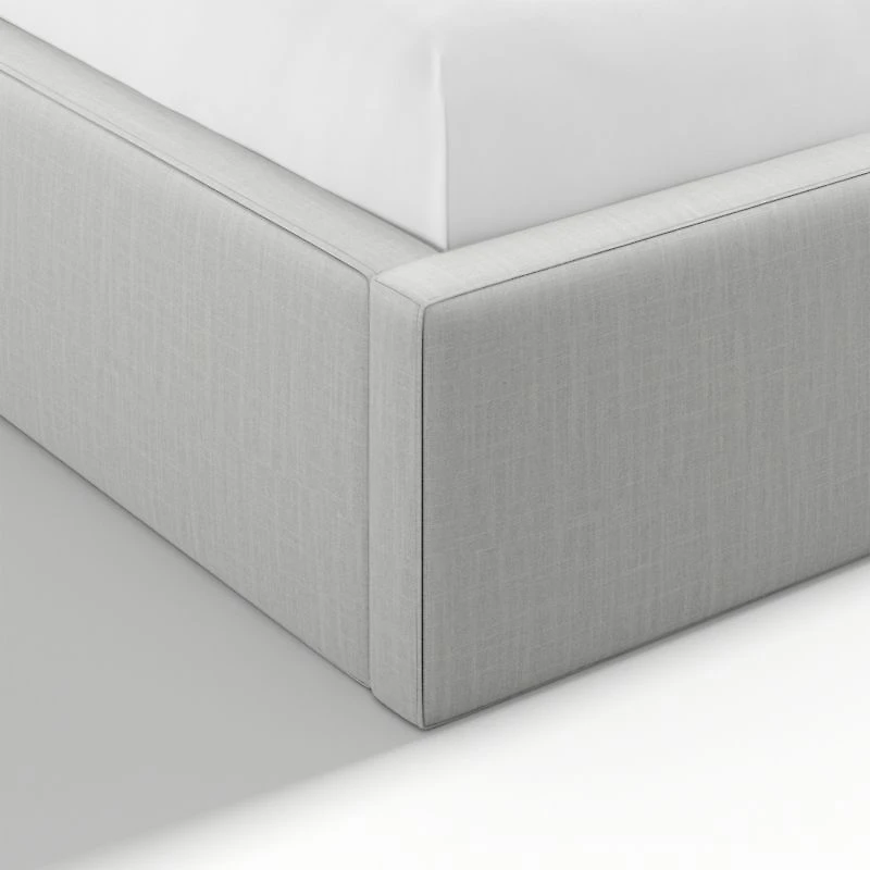 Arden Oyster Grey Upholstered Queen Bed with 60" Headboard