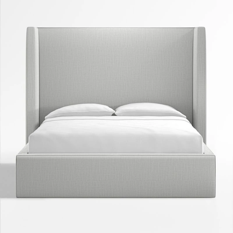 Arden Oyster Grey Upholstered Queen Bed with 60" Headboard