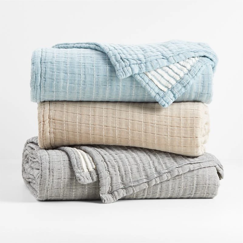 Ardine 90"x90" Blue Bed Throw