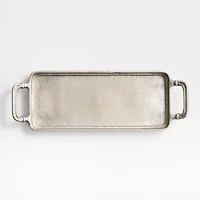 Argento Antique Metal Rectangular Tray with Divided Glass Bowls