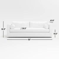 Aris Deep 88" Bench Sofa