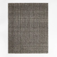 Arles Performance Wool Raised Pattern Dark Grey Area Rug 8'x10'
