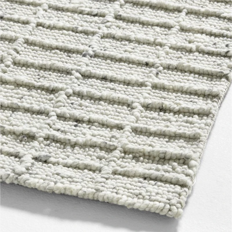 Arles Performance Wool Handwoven Ivory Rug 12"x18" Swatch