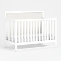 Arlyn Two-Tone White Wood Baby Crib