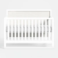 Arlyn Two-Tone White Wood Baby Crib