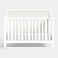 Arlyn Two-Tone White Wood Baby Crib