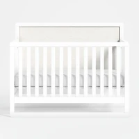 Arlyn Two-Tone White Wood Baby Crib