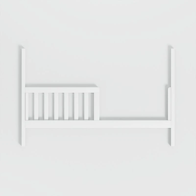 Arlyn Two-Tone White Wood Baby Crib
