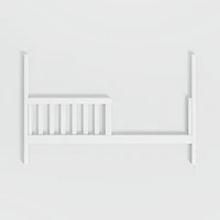 Arlyn Two-Tone White Wood Baby Crib