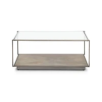 Array Square Coffee Table with Shelf