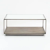 Array Square Coffee Table with Shelf