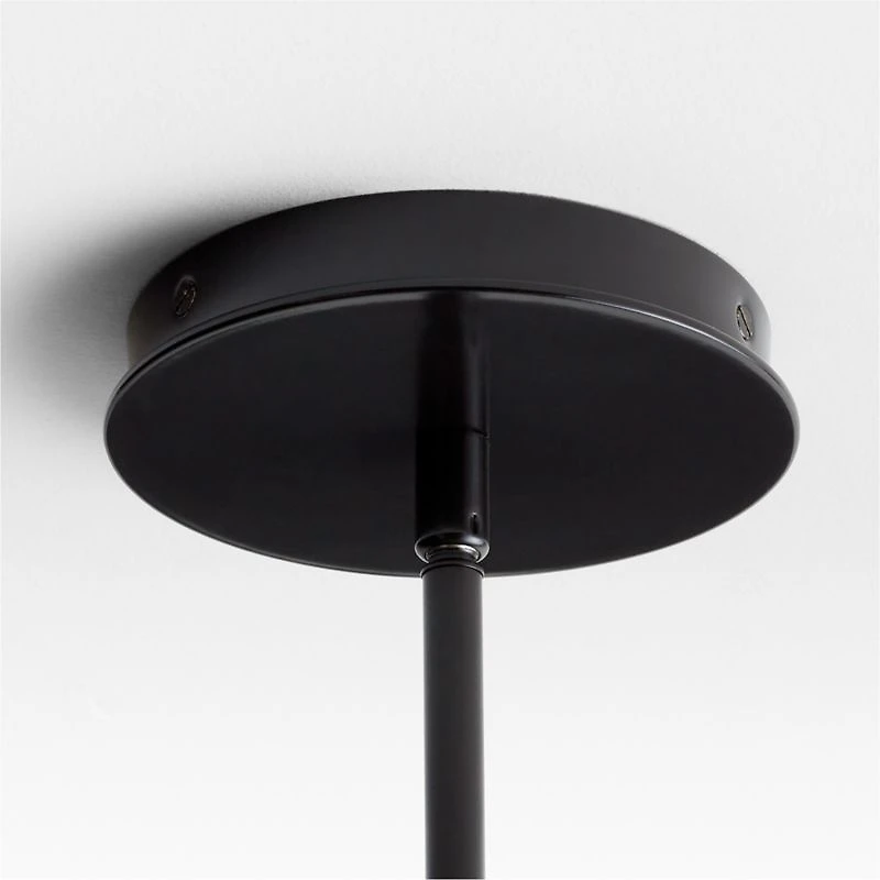 Arren Black Chandelier Light with Round Clear Glass Shades 37.5"