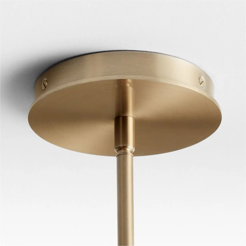 Arren Brass Chandelier Light with Round Milk Glass Shades 37.5"